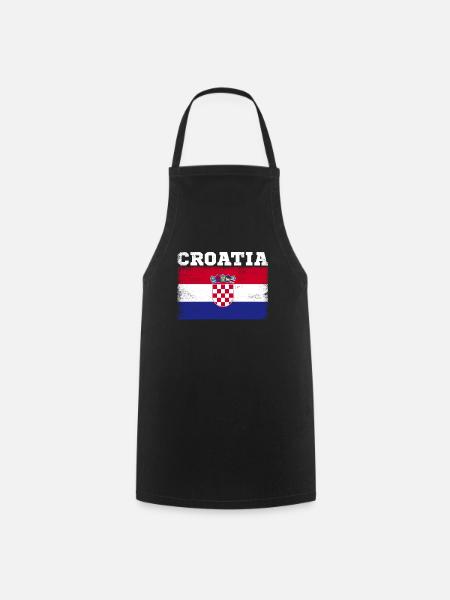Vintage Kroatien - Kochschürze - Schwarz