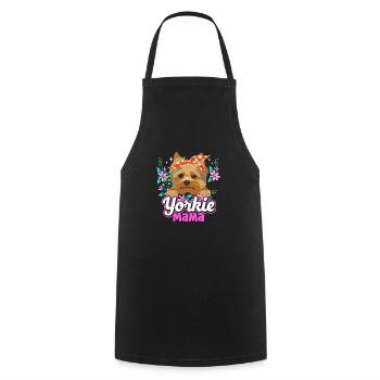 Yorkshire Terrier Yorkie Dog Cadeau - Tablier de cuisine - noir - Devant - AI Model Male 185 dark (185cm)