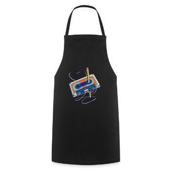 Enregistrer des chansons radio cassette enregistreur cassette - Tablier de cuisine - noir - Devant - AI Model Male 185 dark (185cm)