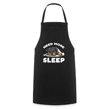 Rottweiler Dog Sleeping Slumbering - Cooking Apron - black - Front - AI Model Male 185 dark (185cm)