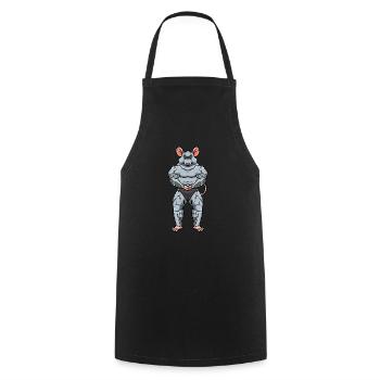 Rat Fitness Gym Motivation - Cooking Apron - black - Front - AI Model Male 185 dark (185cm)