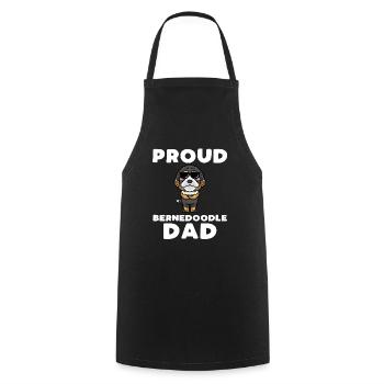 Bernedoodle Dog - Cooking Apron - black - Front - AI Model Male 185 dark (185cm)