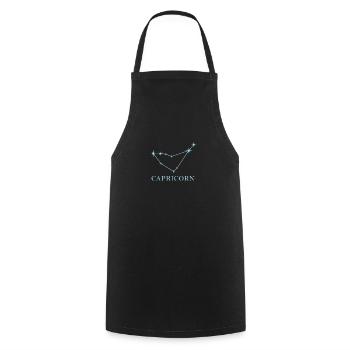 Constellation d’étoiles Signe du zodiaque Capricorne - Tablier de cuisine - noir - Devant - AI Model Male 185 dark (185cm)