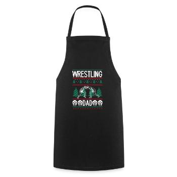 Wrestling Dad Wrestler Father Wrestling Gear - Cooking Apron - black - Front - AI Model Male 185 dark (185cm)