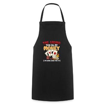 Poker Casino Joueur de Poker Jeu Roulette Cadeau - Tablier de cuisine - noir - Devant - AI Model Male 185 dark (185cm)