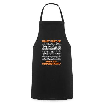 What part of it don't you understand Music notes - Cooking Apron - black - Front - AI Model Male 185 dark (185cm)