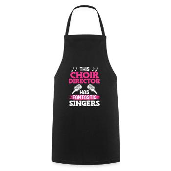 This choir director has fantastic singers singing - Cooking Apron - black - Front - AI Model Male 185 dark (185cm)