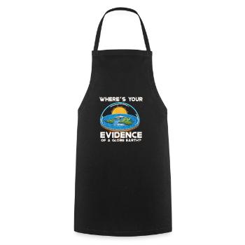 Flat Earth Theory Flat Earth Army Earth - Cooking Apron - black - Front - AI Model Male 185 dark (185cm)