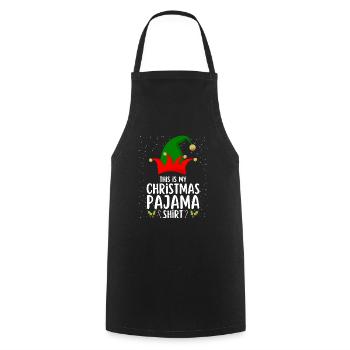 Christmas Pajamas Pajamas Sleepshirt - Cooking Apron - black - Front - AI Model Male 185 dark (185cm)
