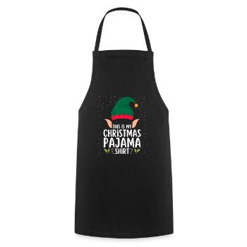 Christmas Pajamas Pajamas Sleepshirt - Cooking Apron - black - Front - AI Model Male 185 dark (185cm)