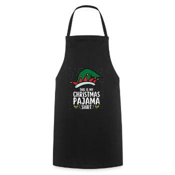 Christmas Pajamas Pajamas Sleepshirt - Cooking Apron - black - Front - AI Model Male 185 dark (185cm)