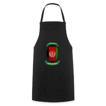 Fingerabdruck Ich bin Afghaner Flagge - Kochschürze - Schwarz - Vorne - AI Model Male 185 dark (185cm)