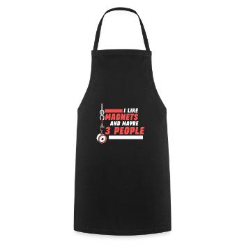 Magnetfischer Magnetangeln Schatzsuche - Kochschürze - Schwarz - Vorne - AI Model Male 185 dark (185cm)