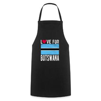 Botswana Souvenir - Kochschürze - Schwarz - Vorne - AI Model Male 185 dark (185cm)