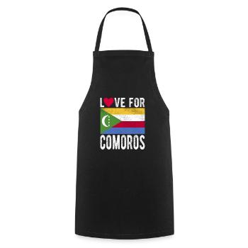 Komoros Souvenir - Cooking Apron - black - Front - AI Model Male 185 dark (185cm)