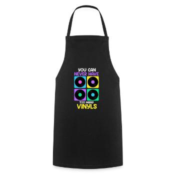 You can never have enough vinyl record - Cooking Apron - black - Front - AI Model Male 185 dark (185cm)