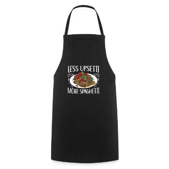 Less Upsetti More Spaghetti Lover Pasta Eater - Cooking Apron - black - Front - AI Model Male 185 dark (185cm)