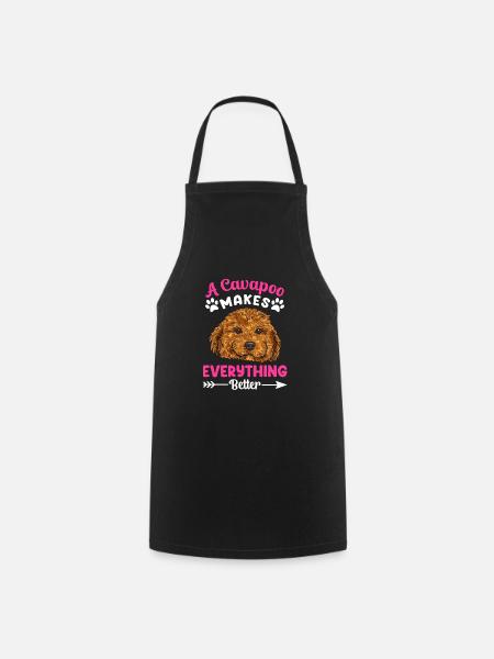 Cavapoo Cavoodle Capoodle Hund - Kochschürze - Schwarz
