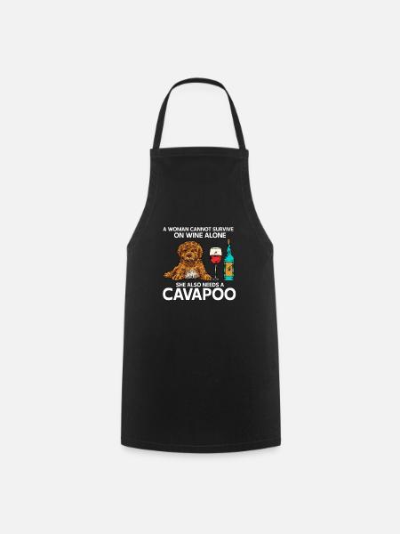 Cavapoo Cavoodle Capoodle Hund - Kochschürze - Schwarz