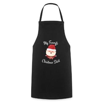 Ma chemise de Noël préférée - Tablier de cuisine - noir - Devant - AI Model Male 185 dark (185cm)
