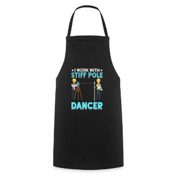 Vermessungsingenieur Tiefbau Bauwesen Geschenke - Kochschürze - Schwarz - Vorne - AI Model Male 185 dark (185cm)
