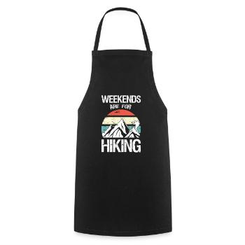 Weekends are for Hiking - Cooking Apron - black - Front - AI Model Male 185 dark (185cm)