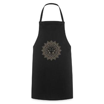 Krebs Tierkreiszeichen Mandala - Kochschürze - Schwarz - Vorne - AI Model Male 185 dark (185cm)
