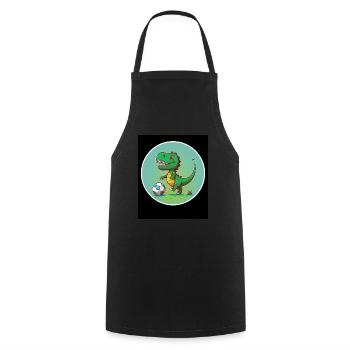 T-Rex Dino Dinosaurier Saurier Sport Fussball Kind - Kochschürze - Schwarz - Vorne - AI Model Male 185 dark (185cm)