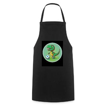 T-Rex Dino Dinosaurier Saurier Sport Fussball Kind - Kochschürze - Schwarz - Vorne - AI Model Male 185 dark (185cm)