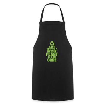 Save Recycle Rescue Plant Clean Care - Tablier de cuisine - noir - Devant - AI Model Male 185 dark (185cm)