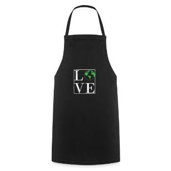 Love Environmental Protection Nature Planet Earth - Cooking Apron - black - Front - AI Model Male 185 dark (185cm)