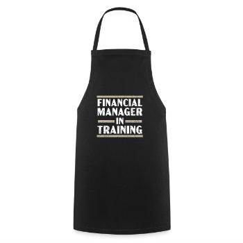 Financial Manager In Training Job Profession - Cooking Apron - black - Front - AI Model Male 185 dark (185cm)