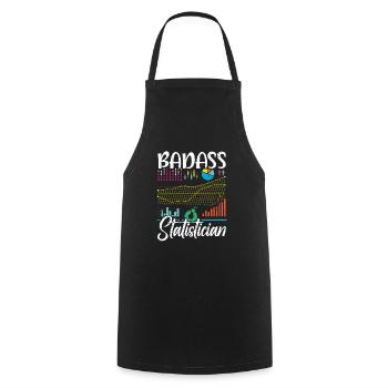 Badass Statistician Data Analyst Job Statistics - Cooking Apron - black - Front - AI Model Male 185 dark (185cm)