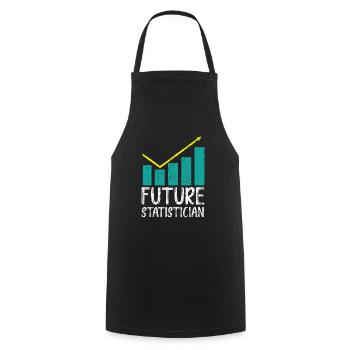 Future Statistician Data Analyst Job Statistics - Cooking Apron - black - Front - AI Model Male 185 dark (185cm)