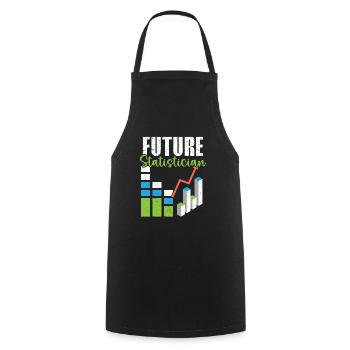 Futur statisticien Data Analyst Job Statistics - Tablier de cuisine - noir - Devant - AI Model Male 185 dark (185cm)
