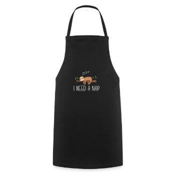 Faultiere Faultier Spruch Lustig Geschenkidee - Kochschürze - Schwarz - Vorne - AI Model Male 185 dark (185cm)
