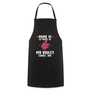 Hooded Lorikeet Parrot Bird - Cooking Apron - black - Front - AI Model Male 185 dark (185cm)