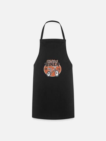 Old School Biker 1972. 51e anniversaire - Tablier de cuisine - noir