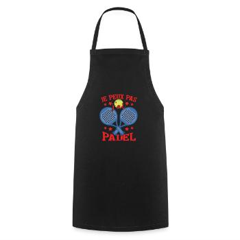 Padel Hommes - Tablier de cuisine - noir - Devant - AI Model Male 185 dark (185cm)