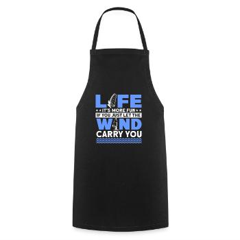 Life Is More Fun With WInd Surfing For Wind Surfin - Cooking Apron - black - Front - AI Model Male 185 dark (185cm)