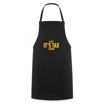 Je ne peux pas C’est la saison des impôts Comptabilité Comptable amusant - Tablier de cuisine - noir - Devant - AI Model Male 185 dark (185cm)