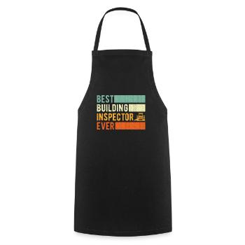 Building Inspector Gift - Cooking Apron - black - Front - AI Model Male 185 dark (185cm)