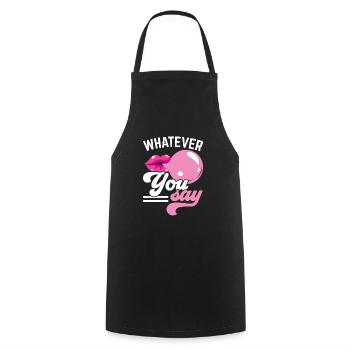 Quoi que vous disiez Bubble Gum Lover Chewing Gum Food - Tablier de cuisine - noir - Devant - AI Model Male 185 dark (185cm)