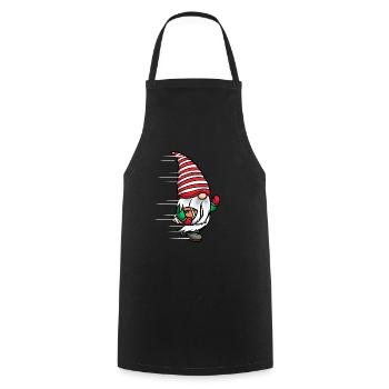 Weihnachtszwerg Weihnachten Wichtel Football - Kochschürze - Schwarz - Vorne - AI Model Male 185 dark (185cm)