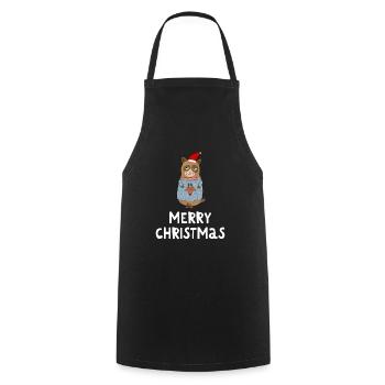 Merry Christmas Lustiges Weihnachtsshirt - Kochschürze - Schwarz - Vorne - AI Model Male 185 dark (185cm)