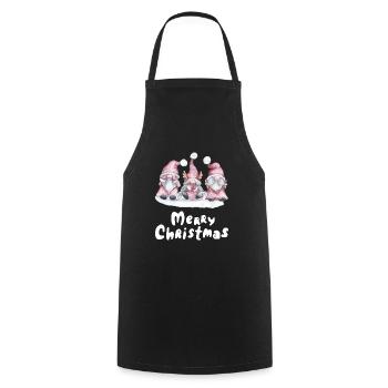 Joyeux Noël Drôle de Chemise de Noël - Tablier de cuisine - noir - Devant - AI Model Male 185 dark (185cm)
