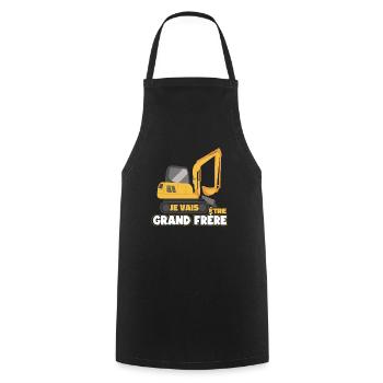Annonce De La Grossesse Grand Frère - Tablier de cuisine - noir - Devant - AI Model Male 185 dark (185cm)