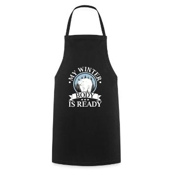 My Winter Body Is Ready Polar Bear Arctic Ice Bear - Cooking Apron - black - Front - AI Model Male 185 dark (185cm)