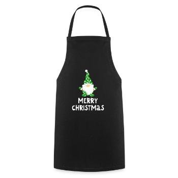 Joyeux Noël Drôle de Chemise de Noël - Tablier de cuisine - noir - Devant - AI Model Male 185 dark (185cm)