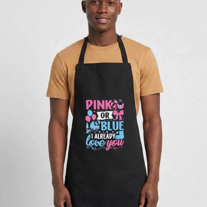 Rosa oder Blau Ich liebe dich schon Junge oder Mädchen Kochschürze